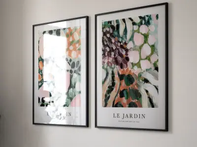 Two posters - Abstract Flowers 3D model