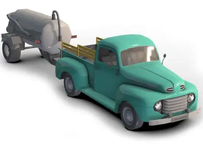 Farm Car Low-poly 3D model