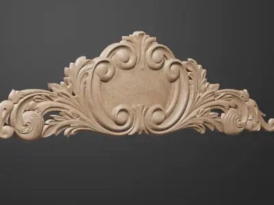 Flower Decarative for wood carving 3D print model