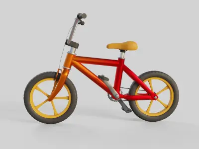 Cartoon Bike PBR 3D model