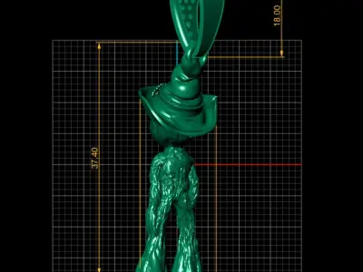 WOODEN CARTOON CHARACTER PENDANT 3D PRINTABLE MODEL  3D print model