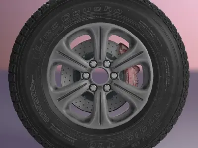 Wheel T70 Lima Caucho 3D model
