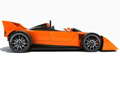 Orange Hulme CanAm Supercar 3D model