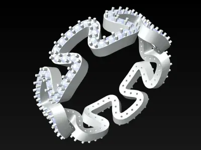 Diamond Ring - Womens Rings - N152913 3D print model