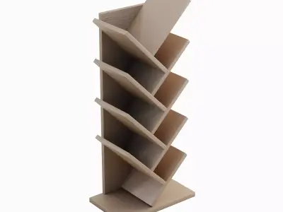 Medium Bookshelf 02 Low-poly 3D model