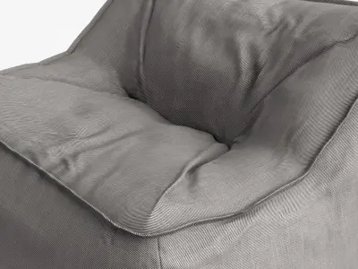 Modern Lounger Chair twill Low-poly 3D model