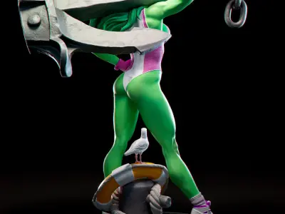 Fan She Hulk - printable stl 3D print model