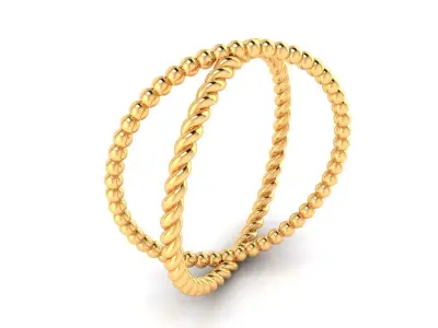 Ring M166 The luxury female abstract ring wedding 3D print model