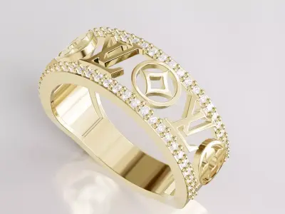 Jewelry Diamond Ring Model RG17 Free 3D print model