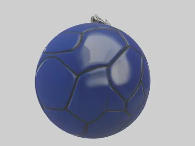Football keychain model 3D model