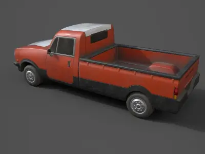 Generic PickUp Orange Low-poly 3D model
