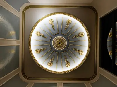 Classic carvings moldings and gypsum cornice 7 Low-poly 3D model