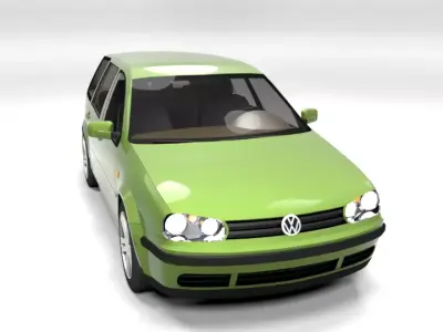 VW GOLF 4 VARIANT LOWPOLY Low-poly 3D model