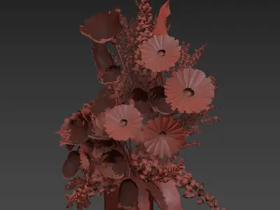 Flower In Vase  22 3D model