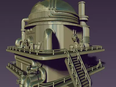 STEAM PUNK BOILER BOX 3D print model