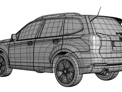 Purple Jeep 3D model