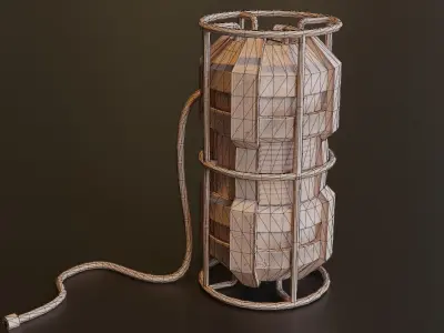 Old Sci-Fi Canister Free low-poly 3D model