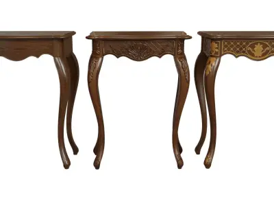 Classic side table 600 Low-poly 3D model