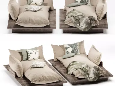 Minotti outdoor bed 3D model