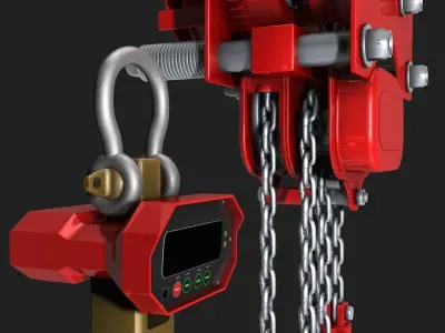 Chain hoist and Crane scales r2 3D model