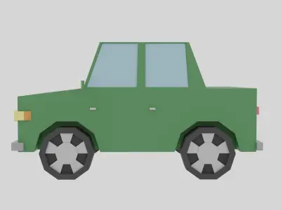 Low Poly car Low-poly 3D model 12