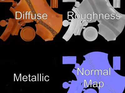 Antique Greek Amphora model pack Low-poly 3D model