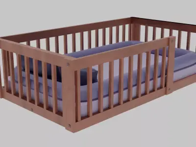 Toddler floor bed 3D model