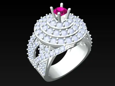 Diamond Ring - Womens Rings - N3748 3D print model