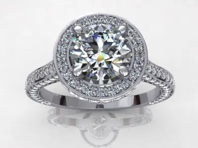 Halo Expert Diamond Ring 3D print model