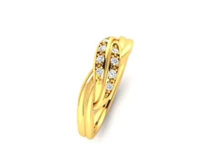 Band 3dm Render Details diamond ring gold 3D print model get