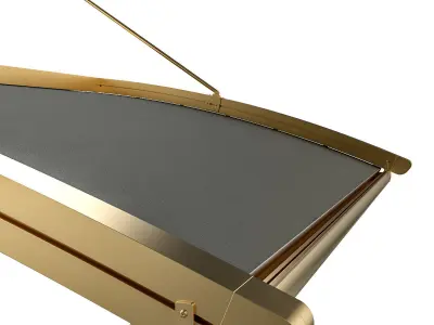 Motorized Pergola 6 brass furniture matte 3D model