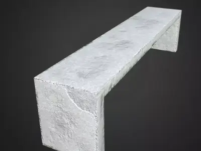 Old Concrete Bench  -sample Free low-poly 3D model