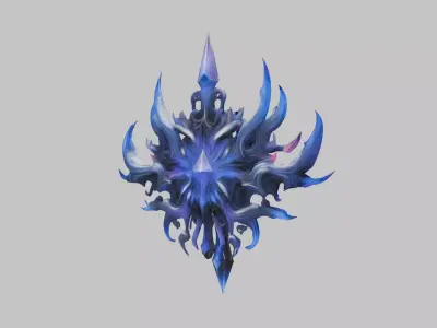 Abstract Crystal Chaos Low-Poly Model Low-poly 3D model