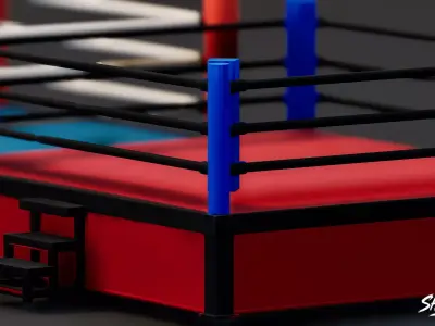 Boxing Gym Equipment Pack Low-poly 3D model