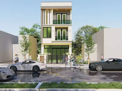 Modern house design 3D model