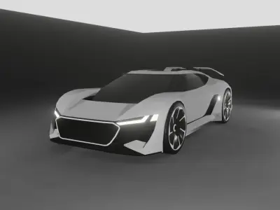 Audi PB18 E-tron  Low-poly 3D model