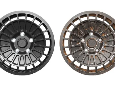 Gravel Asphalt Rim 15 Low-poly 3D model