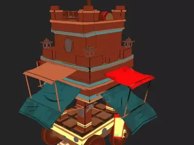 BullcotTemple Low-poly 3D model