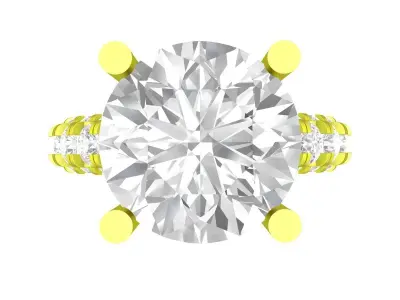 A7473 Luxury Diamond Women Engagement Ring 3D Model 3D print model