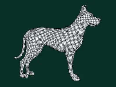 Great Dane Dog Breed  3D model