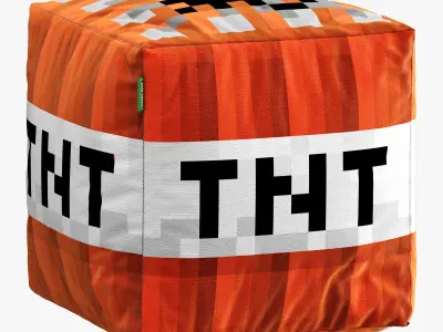 minecraft ottoman set 001 3D model