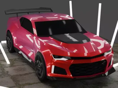 Chevrolet Camaro ZL1 Low-poly 3D model