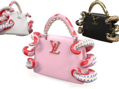 Louis Vuitton x Murakami Artycapucines Capucines Tentacle Bag Low-poly 3D model