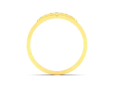Band 3dm Render Details gold ring that says forever 3D print model