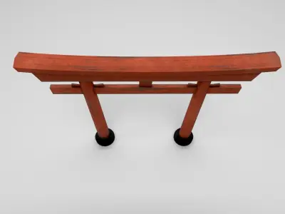 Japanese classic Torii Low-poly 3D model