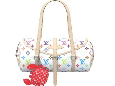 Louis Vuitton Papillon Bag White Low-poly 3D model