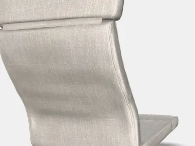 POANG Armchair cushion 4 Low-poly 3D model