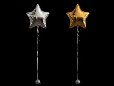 Star Balloons 3D model