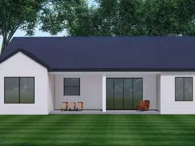 Contemporary American Home Architectural Visualization  3D model