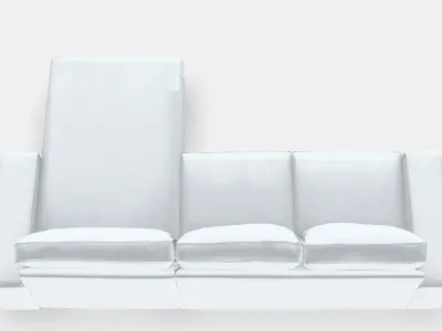 KIVIK 3-seat sofa with chaise longue 3 Low-poly 3D model